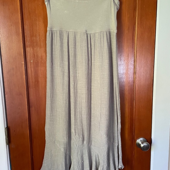 Apt. 9 Handkerchief Hem Maxi Skirt Khaki Size Large - Picture 1 of 8